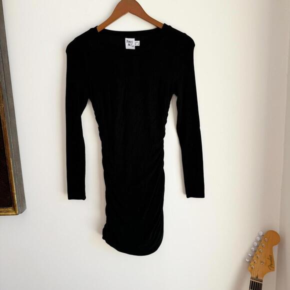 Princess Polly Black Long Sleeve Mini Bodycon Dress Size 2 - Picture 6 of 9